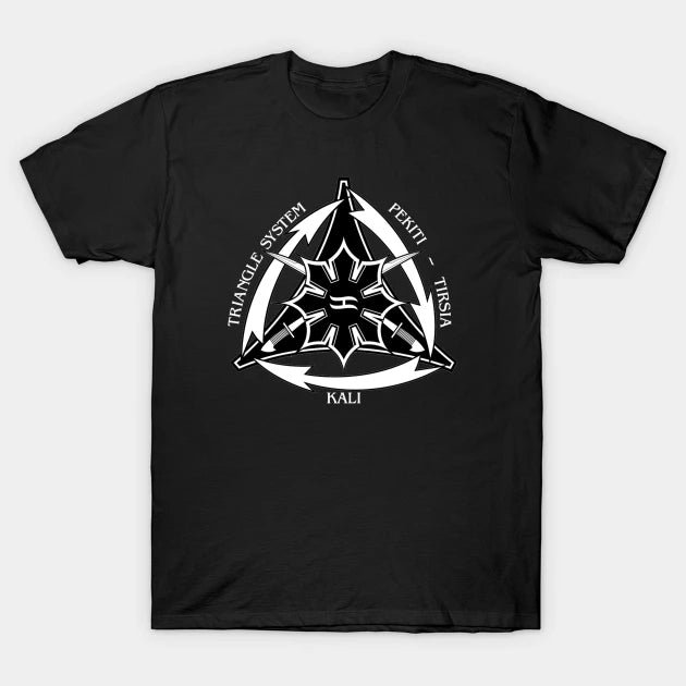 Triangle System With Swords And White Arrows T-Shirt