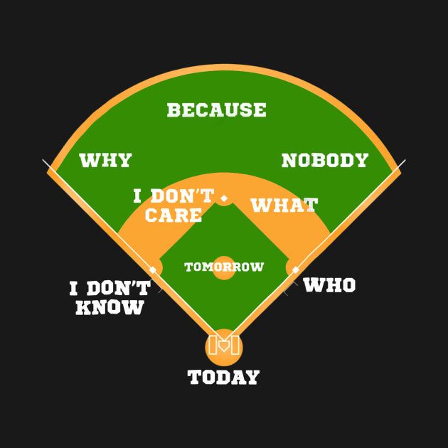 Whos On First Baseball Diamond Fielding Card Hoodie