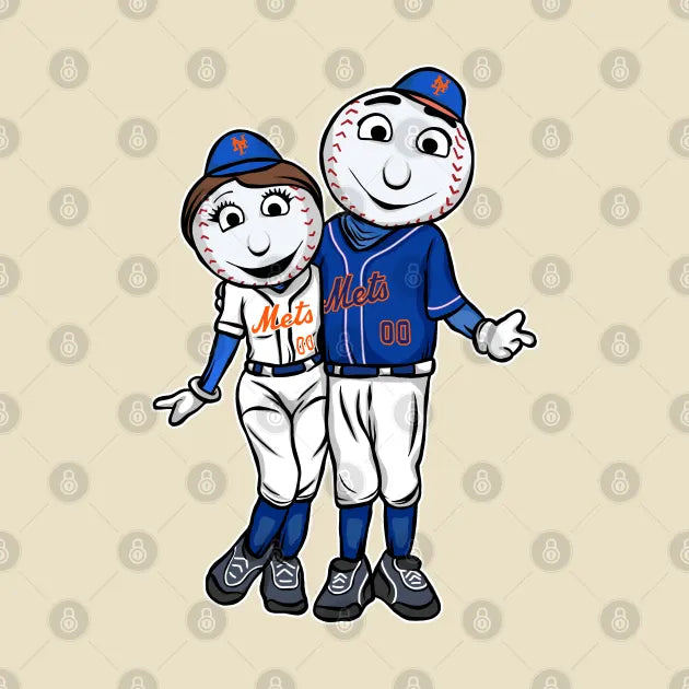 Mr Mets And Mr Mets Couple Funny T-Shirt