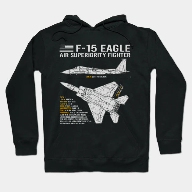 F-15 Eagle Blueprint Hoodie