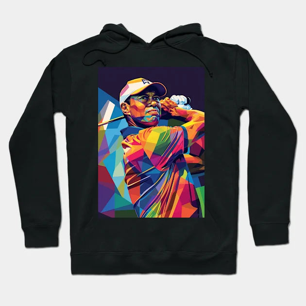 Tiger Woods Wpap Pop Art Hoodie